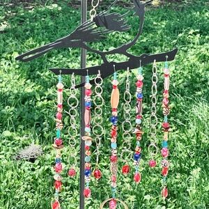 Handmade Redbird Boho WindChime.